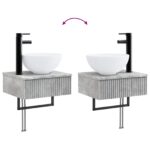 vidaXL Sada kúpeľňového nábytku 5 ks Betónovo sivá 33 x 34,5 x 160 cm – Obrázok 10