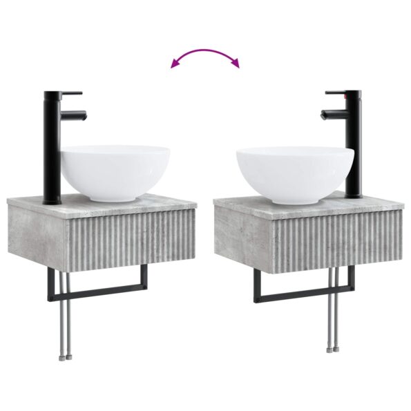vidaXL Sada kúpeľňového nábytku 5 ks Betónovo sivá 33 x 34,5 x 160 cm – Obrázok 10