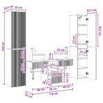 vidaXL Sada kúpeľňového nábytku 5 ks Betónovo sivá 33 x 34,5 x 160 cm – Obrázok 12
