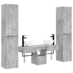 vidaXL Sada kúpeľňového nábytku 5 ks Betónovo sivá 33 x 34,5 x 160 cm – Obrázok 2