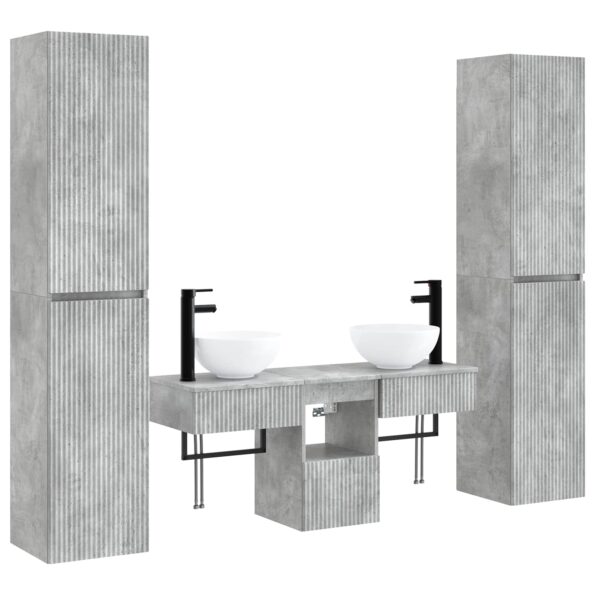 vidaXL Sada kúpeľňového nábytku 5 ks Betónovo sivá 33 x 34,5 x 160 cm – Obrázok 2