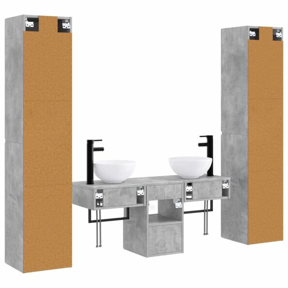 vidaXL Sada kúpeľňového nábytku 5 ks Betónovo sivá 33 x 34,5 x 160 cm – Obrázok 7