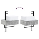 vidaXL Sada kúpeľňového nábytku 5 ks Betónovo sivá 33 x 34,5 x 160 cm – Obrázok 10