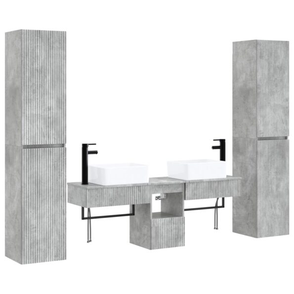 vidaXL Sada kúpeľňového nábytku 5 ks Betónovo sivá 33 x 34,5 x 160 cm – Obrázok 2