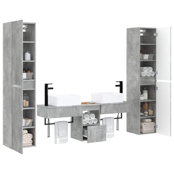 vidaXL Sada kúpeľňového nábytku 5 ks Betónovo sivá 33 x 34,5 x 160 cm – Obrázok 3