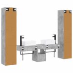 vidaXL Sada kúpeľňového nábytku 5 ks Betónovo sivá 33 x 34,5 x 160 cm – Obrázok 7