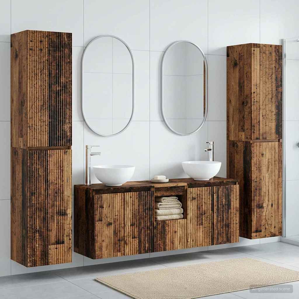 3406031_1.jpg vidaXL Sada kúpeľňového nábytku 5 ks Staré drevo 33 x 34,5 x 160 cm – Obrázok 1
