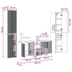 vidaXL Sada kúpeľňového nábytku 5 ks Staré drevo 33 x 34,5 x 160 cm – Obrázok 12