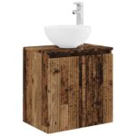 vidaXL Sada kúpeľňového nábytku 5 ks Staré drevo 33 x 34,5 x 160 cm – Obrázok 4