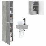 vidaXL Sada kúpeľňového nábytku 3 ks Betónovo sivá 33 x 34,5 x 160 cm – Obrázok 3