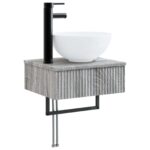 vidaXL Sada kúpeľňového nábytku 3 ks Sivý Sonoma 33 x 34,5 x 160 cm – Obrázok 4