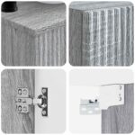 vidaXL Sada kúpeľňového nábytku 3 ks Sivý Sonoma 33 x 34,5 x 160 cm – Obrázok 8