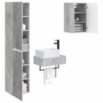 vidaXL Sada kúpeľňového nábytku 3 ks Betónovo sivá 33 x 34,5 x 160 cm – Obrázok 3