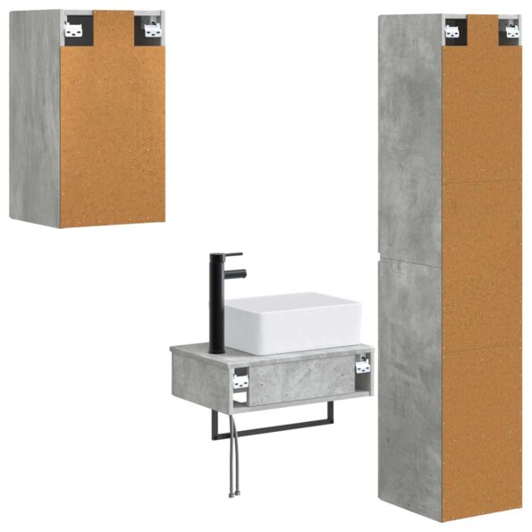 vidaXL Sada kúpeľňového nábytku 3 ks Betónovo sivá 33 x 34,5 x 160 cm – Obrázok 7