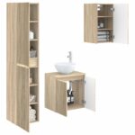 vidaXL Sada kúpeľňového nábytku 3 ks Dub sonoma 33 x 34,5 x 160 cm – Obrázok 3