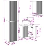 vidaXL Sada kúpeľňového nábytku 3 ks Betónovo sivá 33 x 34,5 x 160 cm – Obrázok 12