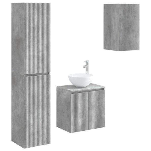 vidaXL Sada kúpeľňového nábytku 3 ks Betónovo sivá 33 x 34,5 x 160 cm – Obrázok 2