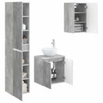 vidaXL Sada kúpeľňového nábytku 3 ks Betónovo sivá 33 x 34,5 x 160 cm – Obrázok 3