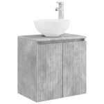 vidaXL Sada kúpeľňového nábytku 3 ks Betónovo sivá 33 x 34,5 x 160 cm – Obrázok 4