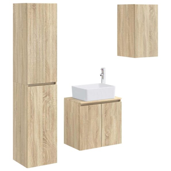 vidaXL Sada kúpeľňového nábytku 3 ks Dub sonoma 33 x 34,5 x 160 cm – Obrázok 2