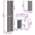 vidaXL Sada kúpeľňového nábytku 3 ks Staré drevo 33 x 34,5 x 160 cm – Obrázok 12