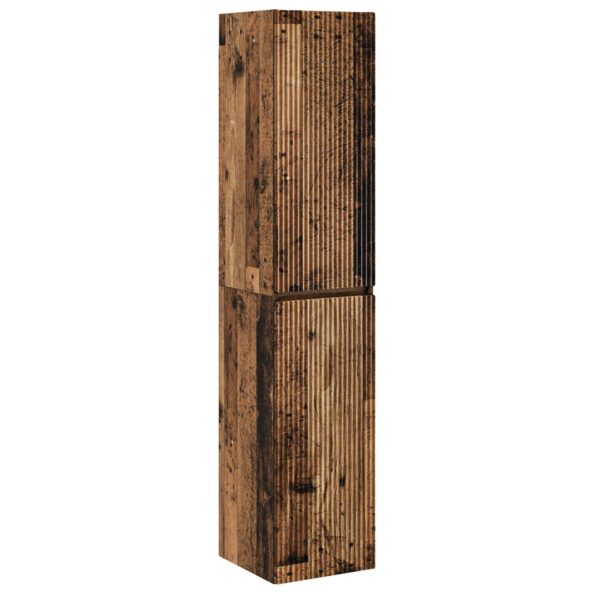 vidaXL Sada kúpeľňového nábytku 3 ks Staré drevo 33 x 34,5 x 160 cm – Obrázok 6