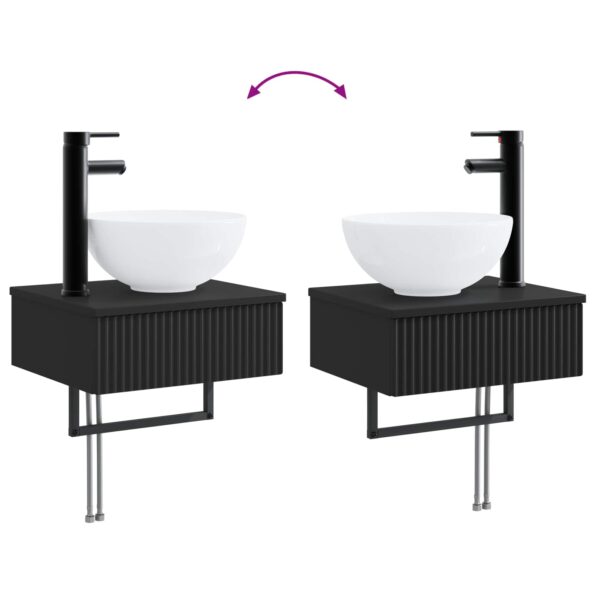 vidaXL Sada kúpeľňového nábytku 2 ks Čierna 33 x 34,5 x 100 cm – Obrázok 8