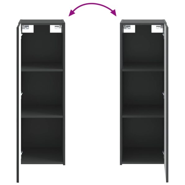 vidaXL Sada kúpeľňového nábytku 2 ks Čierna 33 x 34,5 x 100 cm – Obrázok 9
