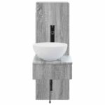 vidaXL Sada kúpeľňového nábytku 2 ks Sivý Sonoma 33 x 34,5 x 100 cm – Obrázok 4