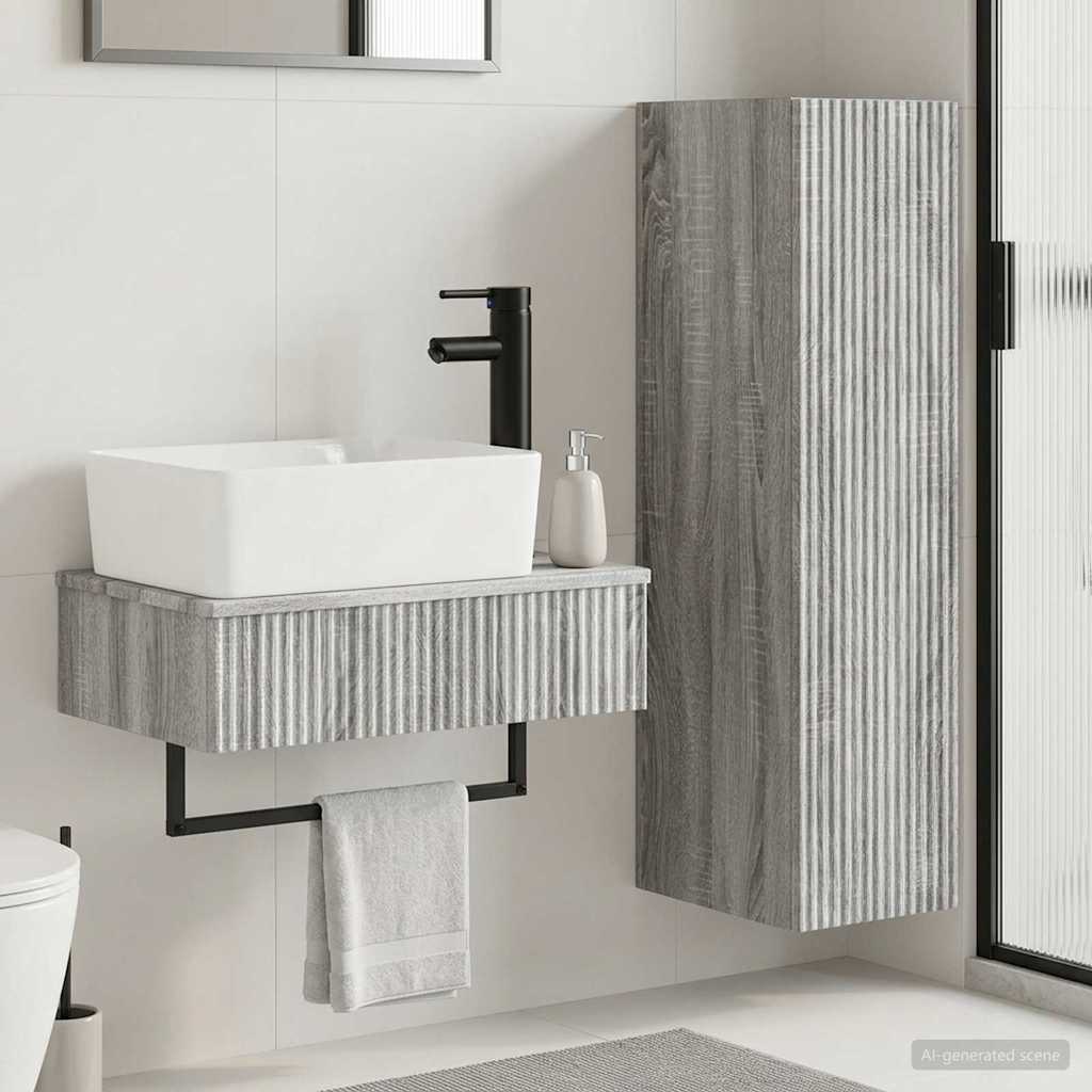 3406109_1.jpg vidaXL Sada kúpeľňového nábytku 2 ks Sivý Sonoma 33 x 34,5 x 100 cm – Obrázok 1