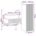 vidaXL Sada kúpeľňového nábytku 2 ks Sivý Sonoma 33 x 34,5 x 100 cm – Obrázok 10