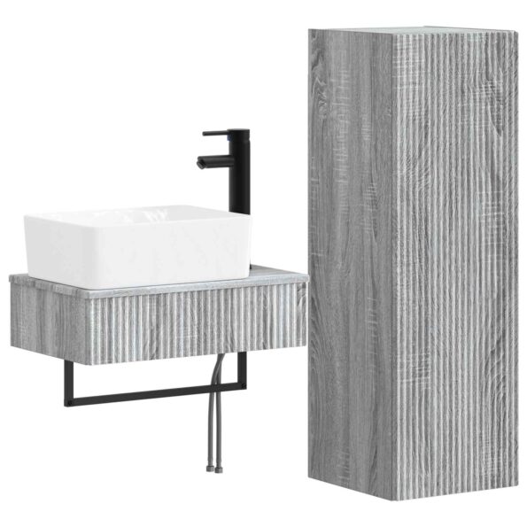 vidaXL Sada kúpeľňového nábytku 2 ks Sivý Sonoma 33 x 34,5 x 100 cm – Obrázok 2