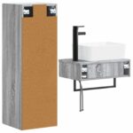 vidaXL Sada kúpeľňového nábytku 2 ks Sivý Sonoma 33 x 34,5 x 100 cm – Obrázok 5