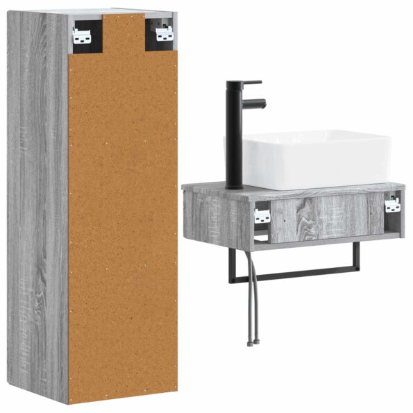 vidaXL Sada kúpeľňového nábytku 2 ks Sivý Sonoma 33 x 34,5 x 100 cm – Obrázok 5