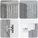 vidaXL Sada kúpeľňového nábytku 2 ks Sivý Sonoma 33 x 34,5 x 100 cm – Obrázok 6