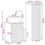 vidaXL Sada kúpeľňového nábytku 2 ks Biela 33 x 34,5 x 100 cm – Obrázok 10