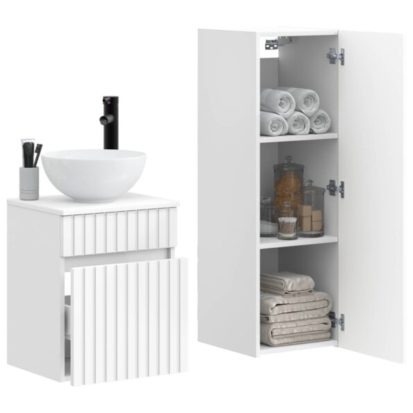 vidaXL Sada kúpeľňového nábytku 2 ks Biela 33 x 34,5 x 100 cm – Obrázok 3