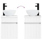 vidaXL Sada kúpeľňového nábytku 2 ks Biela 33 x 34,5 x 100 cm – Obrázok 9