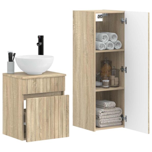 vidaXL Sada kúpeľňového nábytku 2 ks Dub sonoma 33 x 34,5 x 100 cm – Obrázok 3
