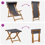 vidaXL Lehátko 4 pcs 3 Poloha Masívne eukalyptové drevo Sivá – Obrázok 8