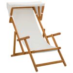 vidaXL Lehátko 4 pcs 3 Poloha Masívne eukalyptové drevo Krémová – Obrázok 3