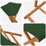 vidaXL Lehátko 4 pcs 3 Poloha Masívne eukalyptové drevo Zelená – Obrázok 5