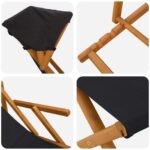vidaXL Lehátko 4 pcs 3 Poloha Masívne eukalyptové drevo Čierna – Obrázok 5