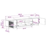 vidaXL 5-dielny LED TV kabinet Dymový dub Kompozitné drevo – Obrázok 9