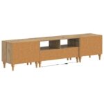 vidaXL 3-dielny LED TV stolík Dub artisan Kompozitné drevo – Obrázok 6