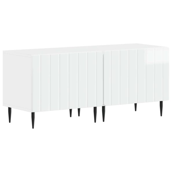vidaXL 5-dielny LED TV kabinet Biela s vysokým leskom Kompozitné drevo – Obrázok 4