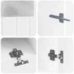 vidaXL 5-dielny LED TV kabinet Biela s vysokým leskom Kompozitné drevo – Obrázok 7
