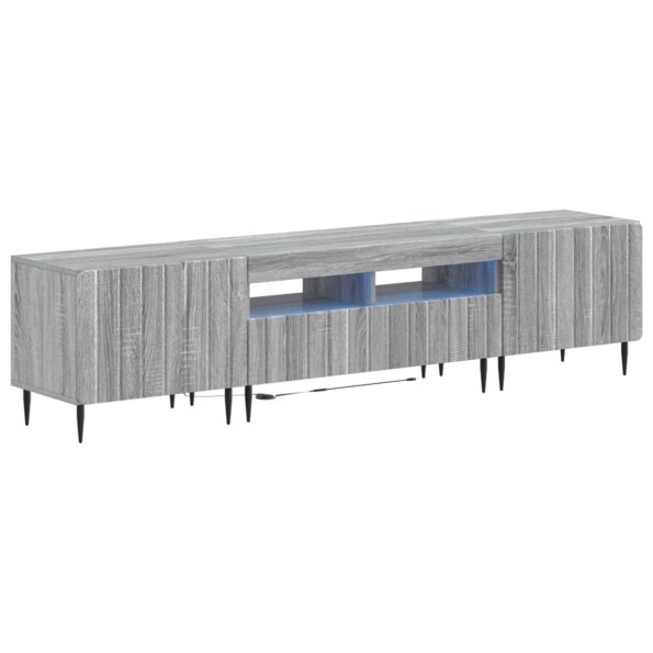 vidaXL 5-dielny LED TV kabinet Sivý Sonoma Kompozitné drevo – Obrázok 2
