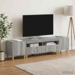 vidaXL 5-dielny LED TV kabinet Sivý Sonoma Kompozitné drevo – Obrázok 3