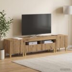 vidaXL 5-dielny LED TV kabinet Dub artisan Kompozitné drevo